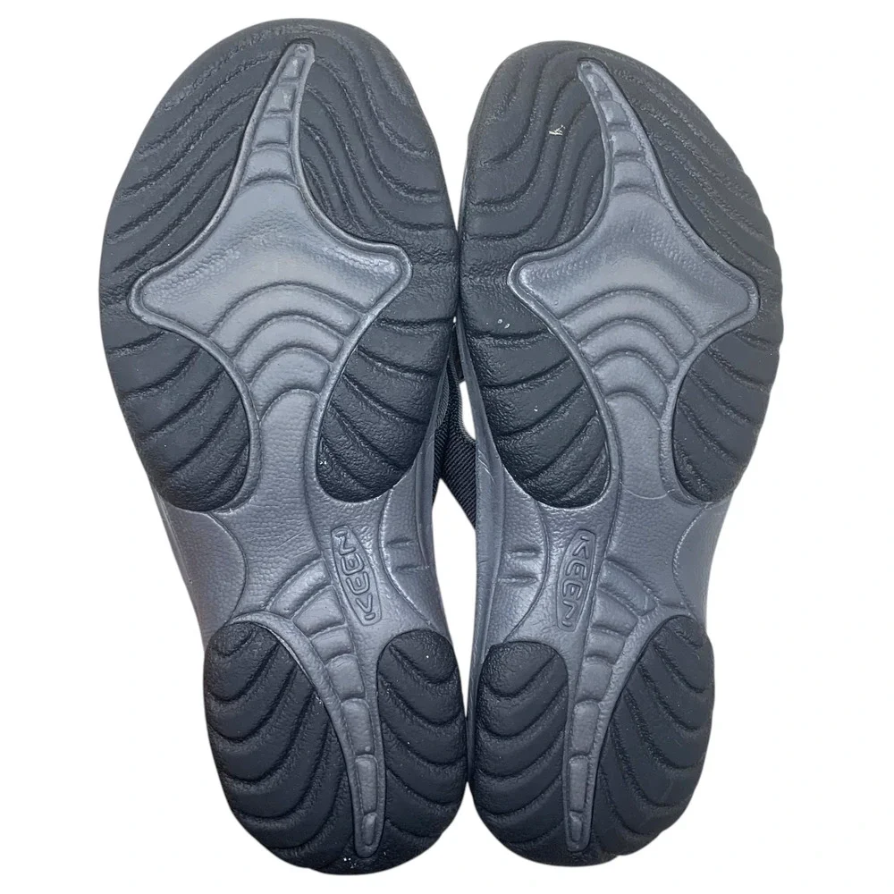 KEEN Kona Flip Flops Women's 8.5 Black Vapor Beach Comfort Sandals Waterproof